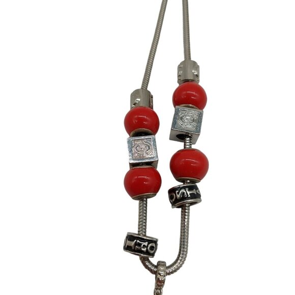 Ohio State Buckeyes 18 Inch Chain Necklace Metal Logo Charms - Picture 3 of 10